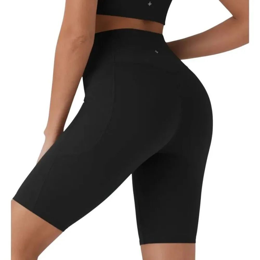 Halara Tummy Control Pocket Shaping Training Biker Shorts 9'' Butt Lifting L